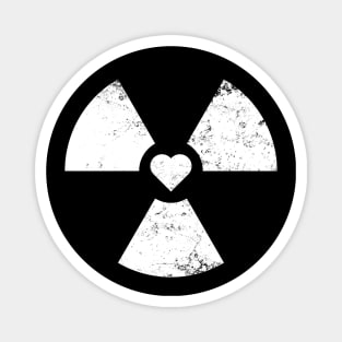 Radioactive Sign Radiation Symbol Nuclear Hazard Heart Magnet